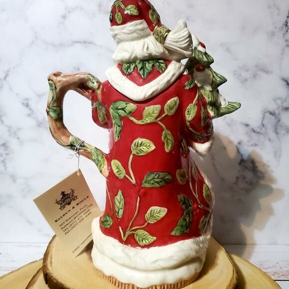 NIB Porcelain Santa Teapot - Picture 3 of 7